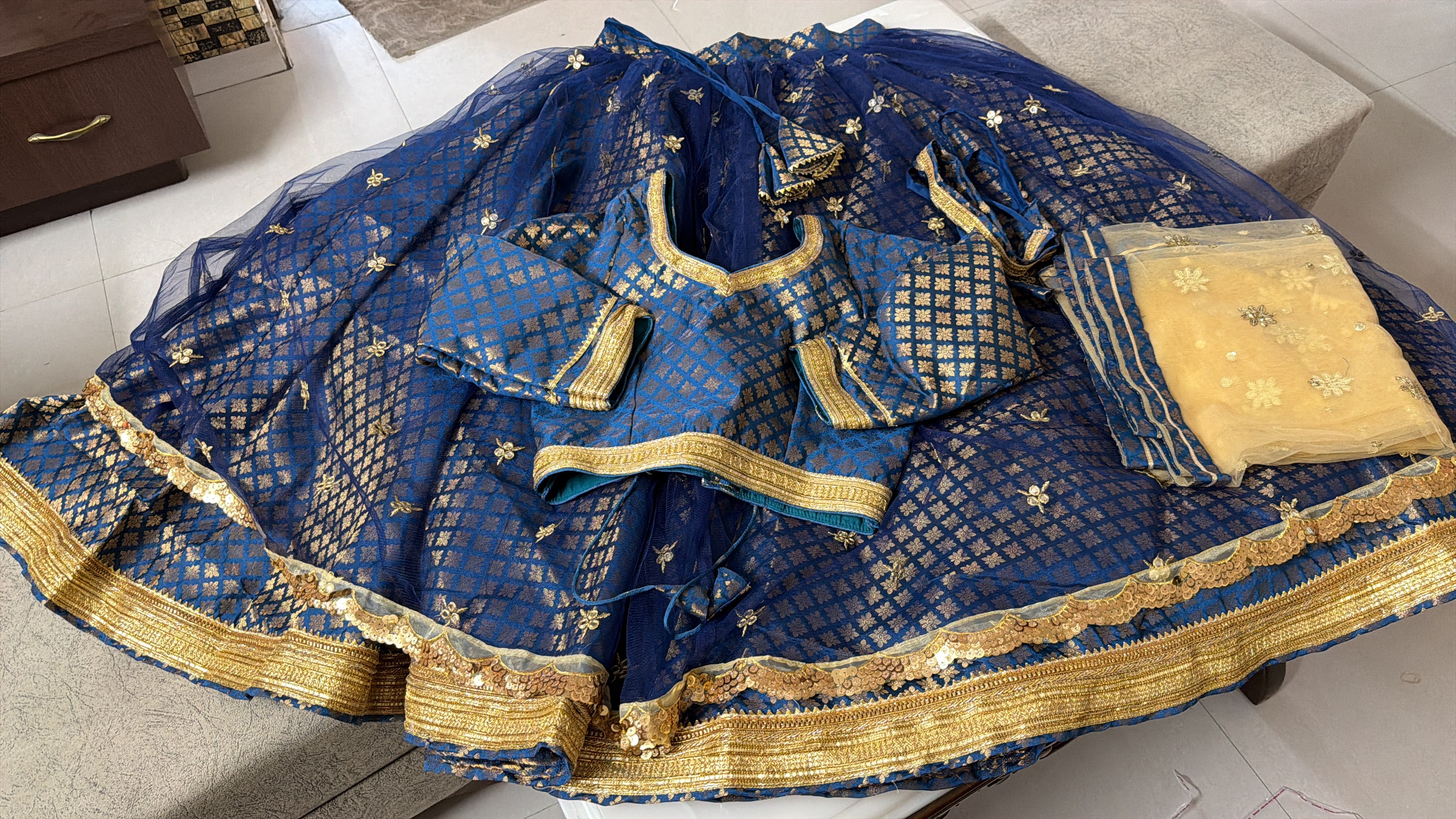 Premium banarasi with soft net layer on top
