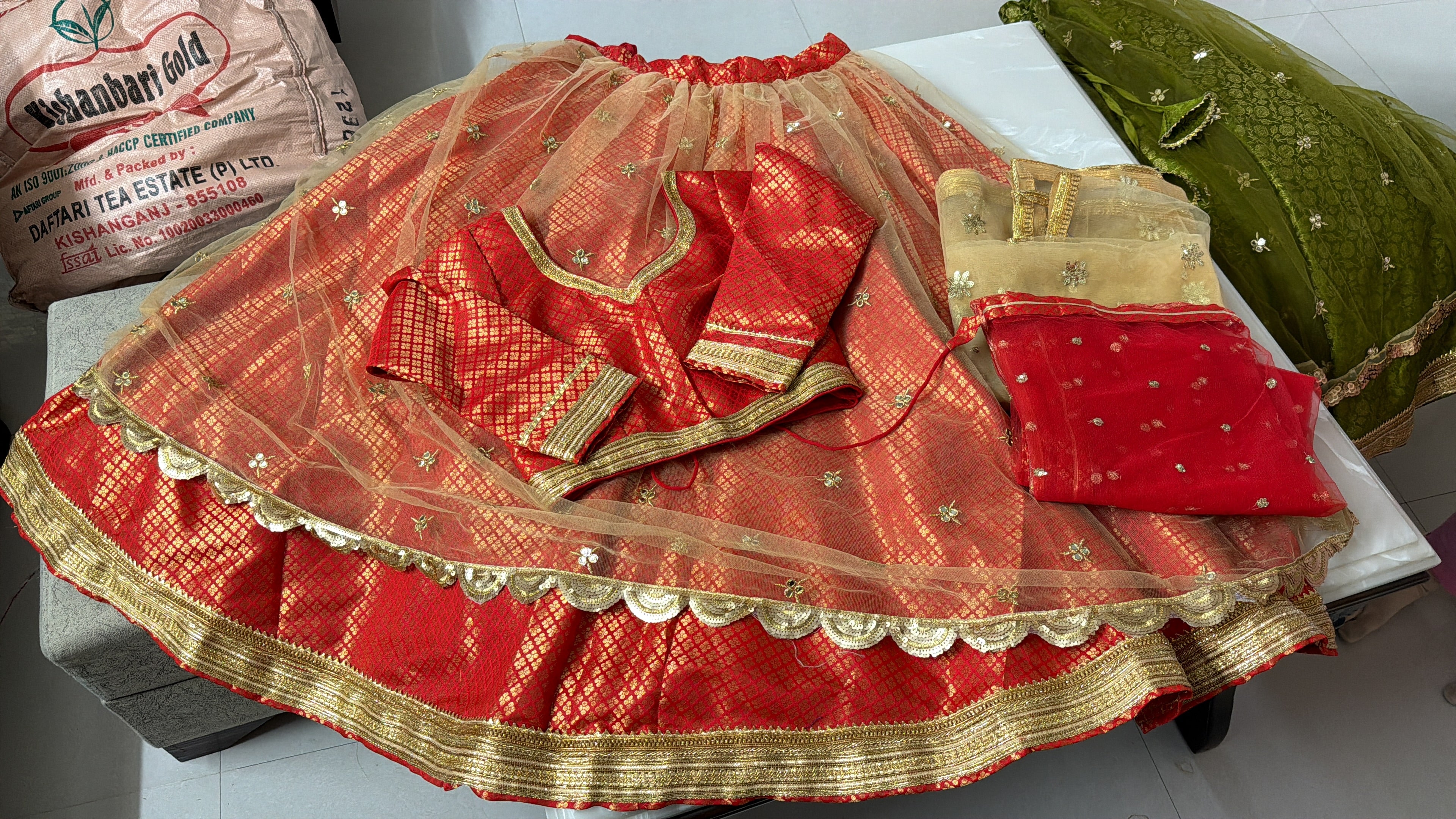 Premium banarasi with soft net layer on top