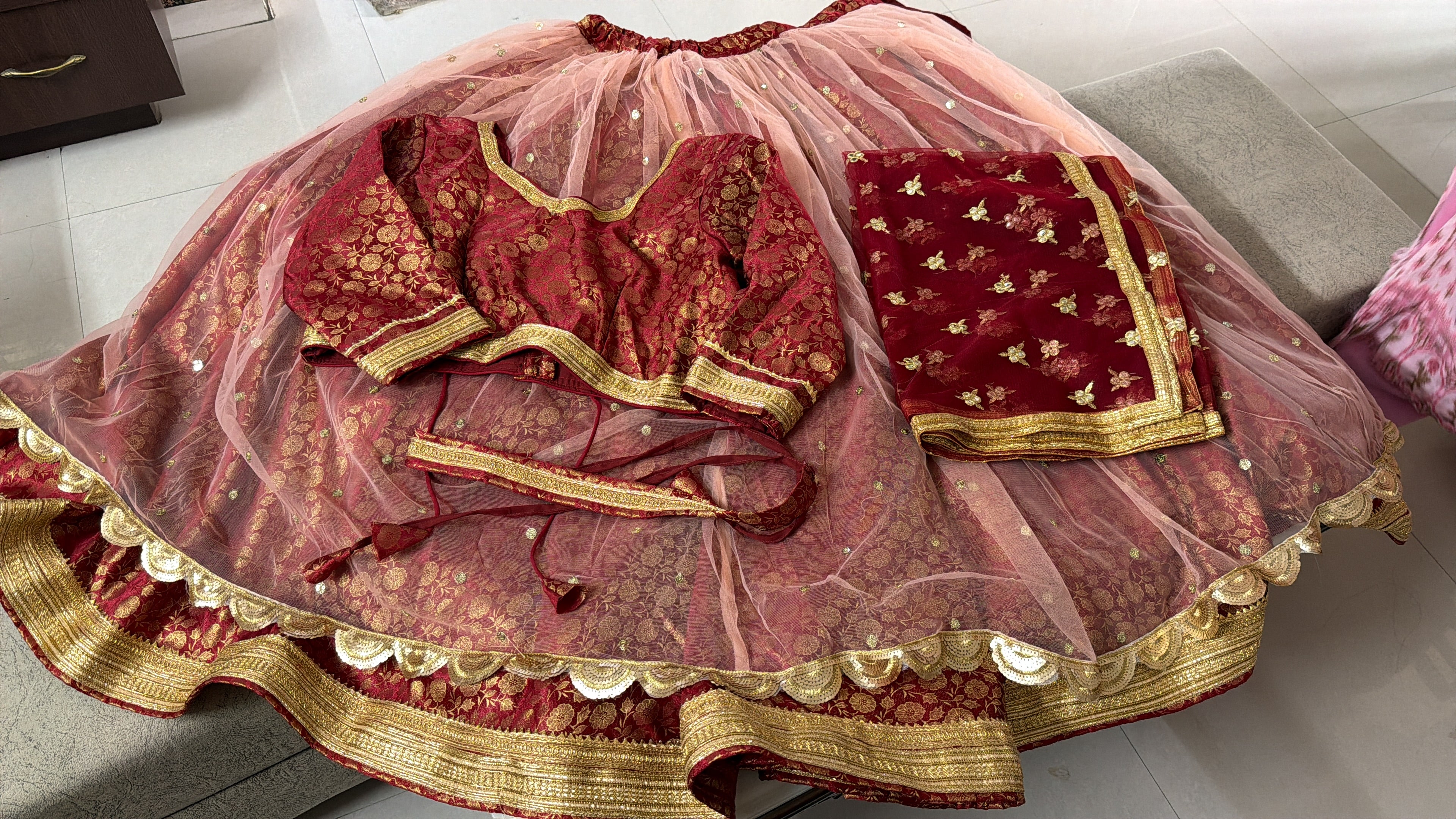 Premium banarasi with soft net layer on top