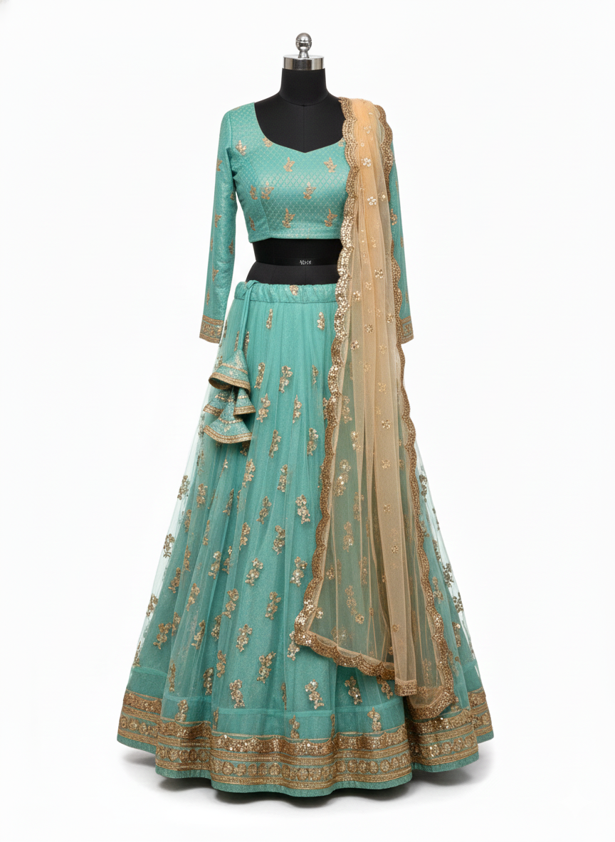 Premium banarasi with soft net layer on top