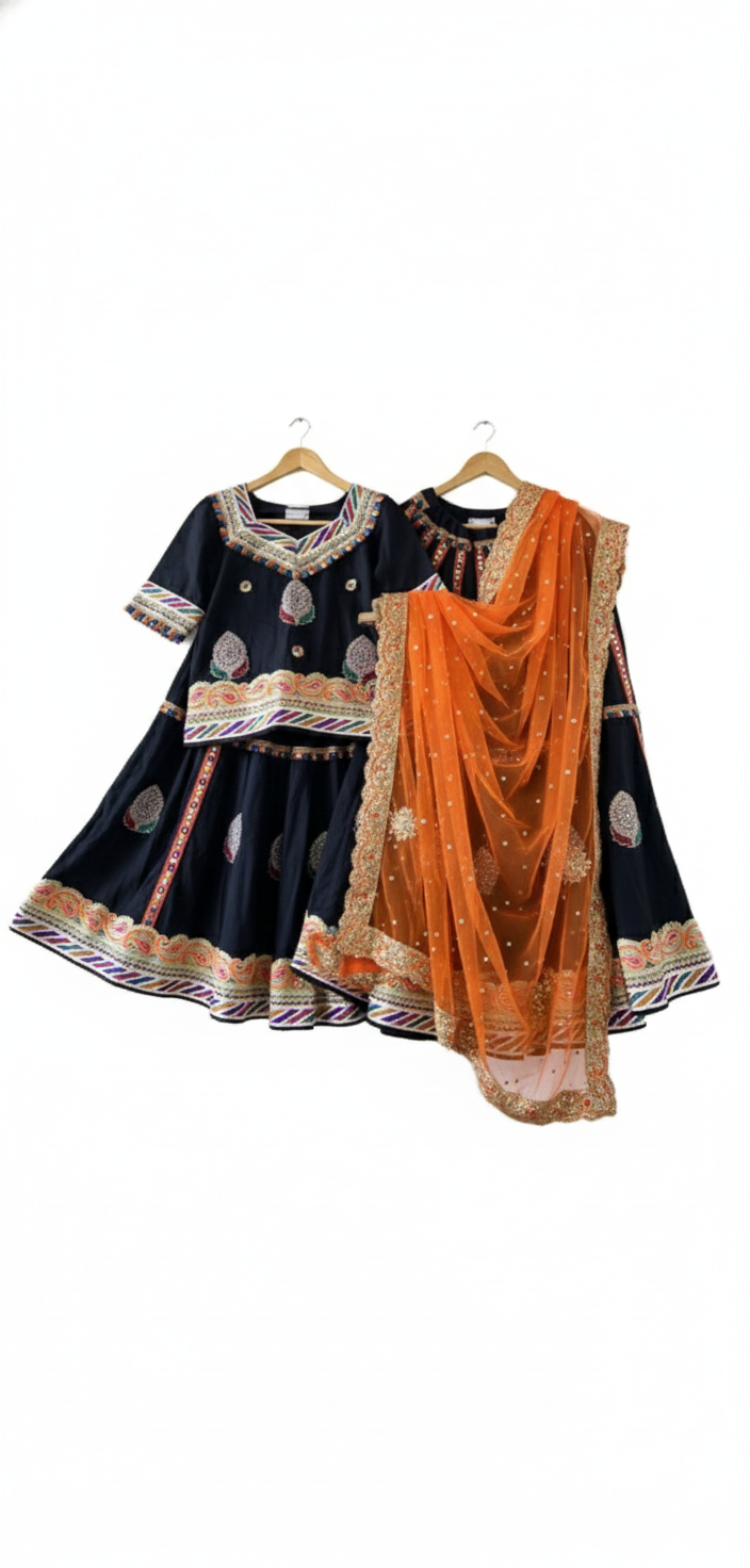 Authentic Handmade Kalbelia Dance Costume – Lightweight & 360° Flare