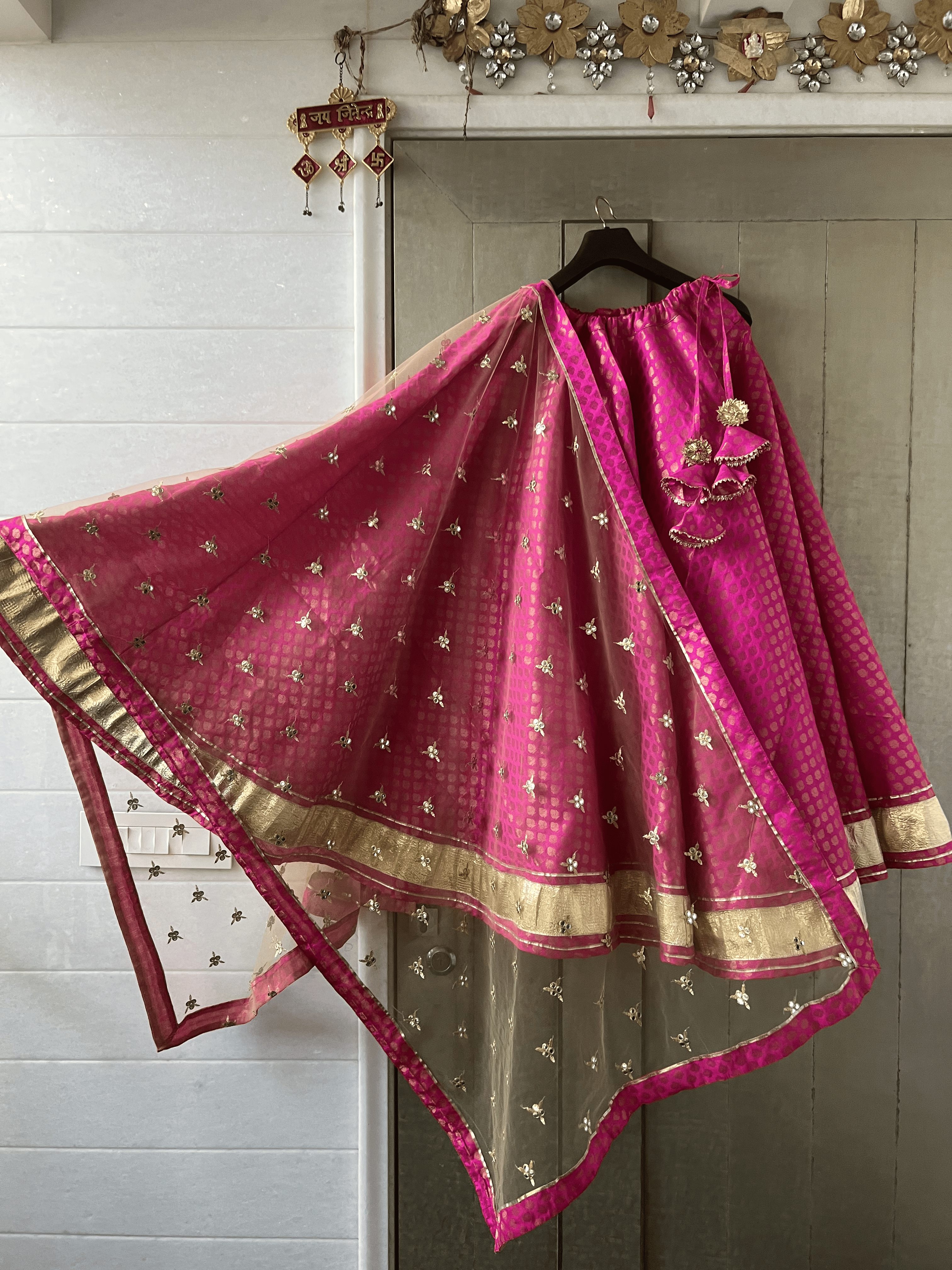 Royal Banarasi Brocade Lehenga Choli Set | Premium Silk Kathak & Dance Wear