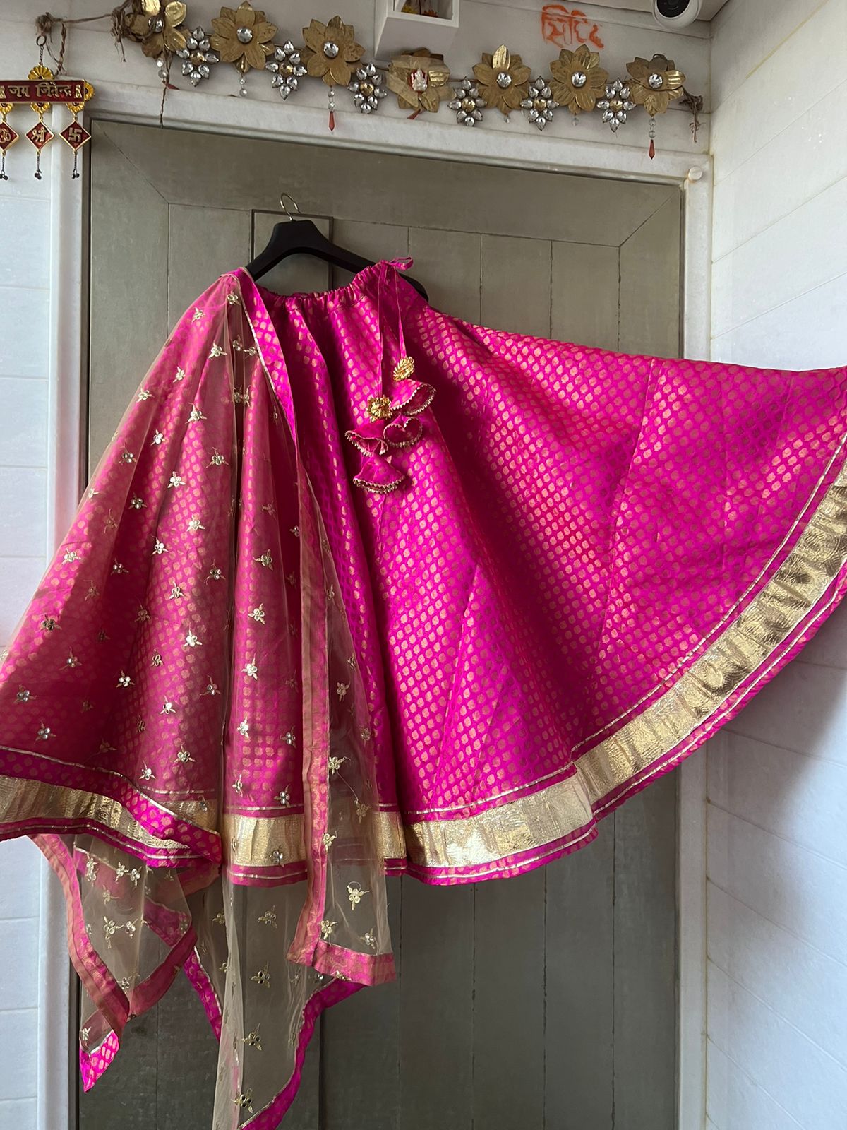 Royal Banarasi Brocade Lehenga Choli Set | Premium Silk Kathak & Dance Wear
